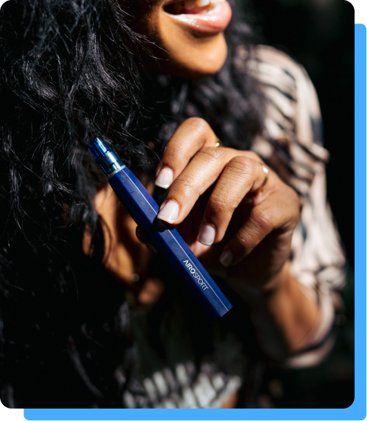 Airo Vape Battery in Hands of Woman