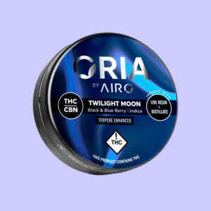 ORIA Twilight Moon Black and Blue Berry Oria Indica Live Resin Distillate Gummies