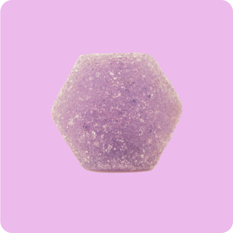 Airo Purple Gummy on Pink Background